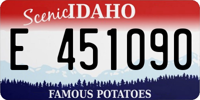 ID license plate E451090