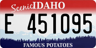 ID license plate E451095
