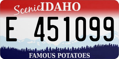 ID license plate E451099