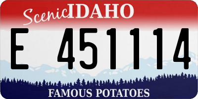 ID license plate E451114