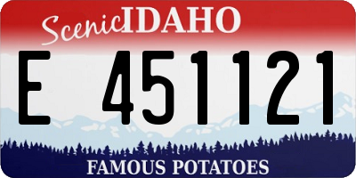 ID license plate E451121