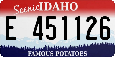 ID license plate E451126