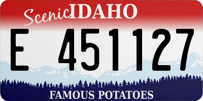 ID license plate E451127