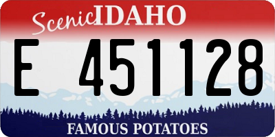 ID license plate E451128