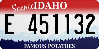 ID license plate E451132