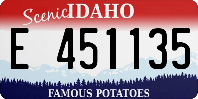 ID license plate E451135