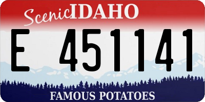 ID license plate E451141
