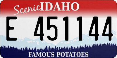 ID license plate E451144