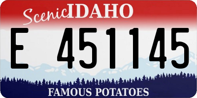 ID license plate E451145