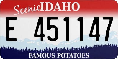 ID license plate E451147