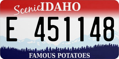 ID license plate E451148