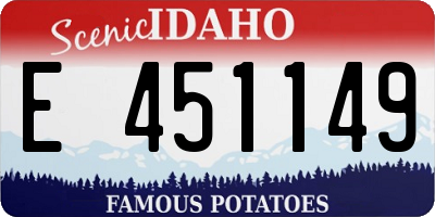 ID license plate E451149