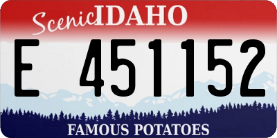 ID license plate E451152