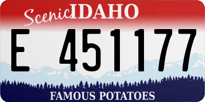ID license plate E451177