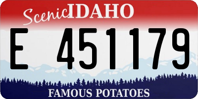 ID license plate E451179