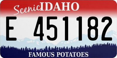 ID license plate E451182