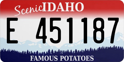 ID license plate E451187