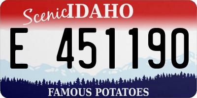ID license plate E451190