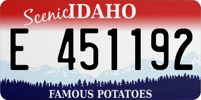 ID license plate E451192