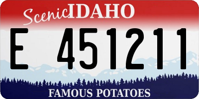 ID license plate E451211
