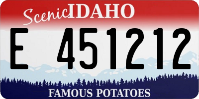 ID license plate E451212