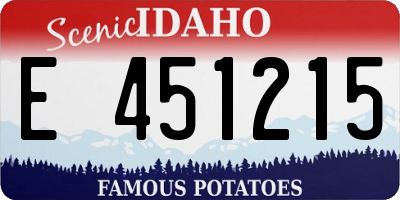 ID license plate E451215