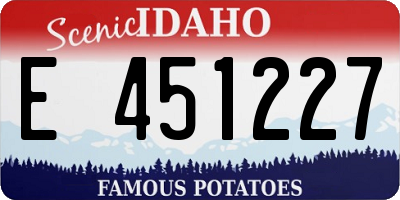 ID license plate E451227