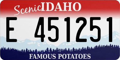 ID license plate E451251