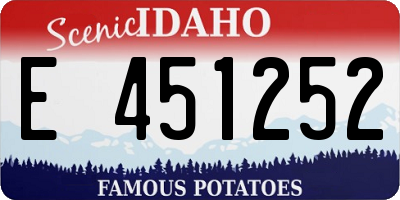 ID license plate E451252