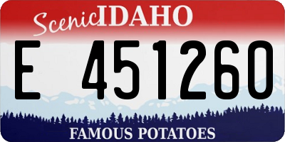 ID license plate E451260