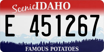 ID license plate E451267