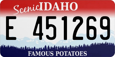 ID license plate E451269
