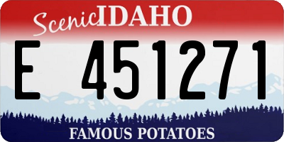 ID license plate E451271