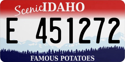 ID license plate E451272
