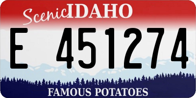 ID license plate E451274