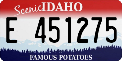 ID license plate E451275