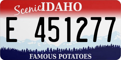 ID license plate E451277
