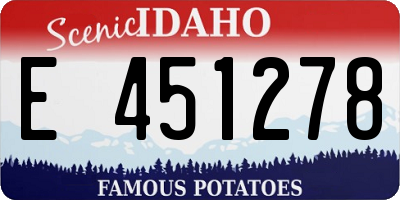 ID license plate E451278
