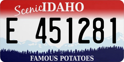 ID license plate E451281