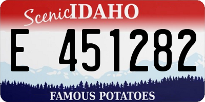 ID license plate E451282