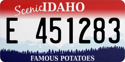 ID license plate E451283