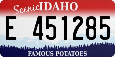 ID license plate E451285