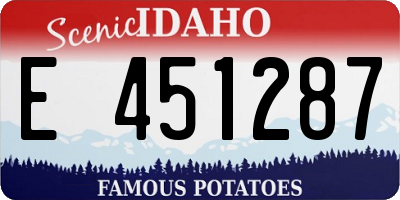 ID license plate E451287