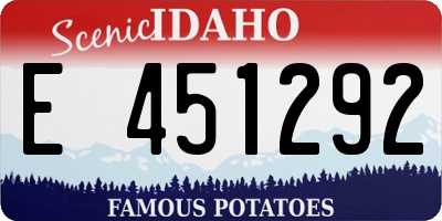 ID license plate E451292