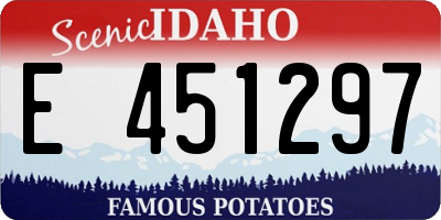 ID license plate E451297