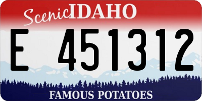 ID license plate E451312