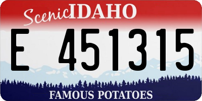 ID license plate E451315