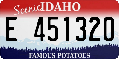 ID license plate E451320