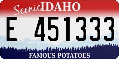 ID license plate E451333