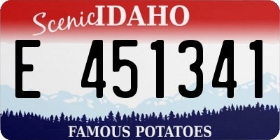 ID license plate E451341